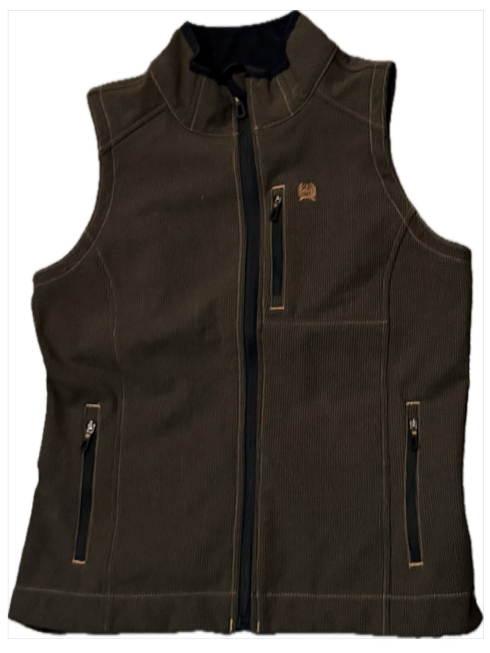 Cinch Brown Bonded Vest Sz S